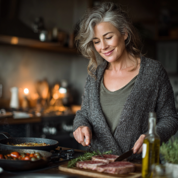 Gruppo di persone anziane felici che mostrano energia e vitalità dopo aver seguito i piani nutrizionali